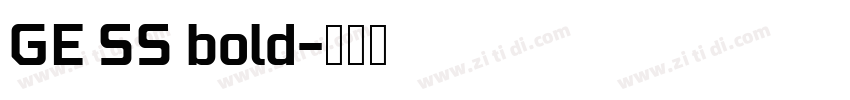 GE SS bold字体转换
